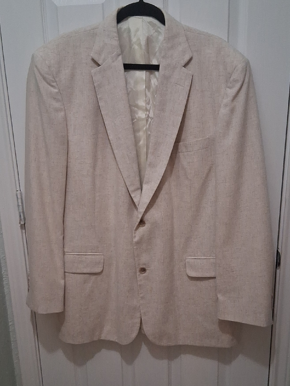 David Taylor Ivory Linen Suit Jacket